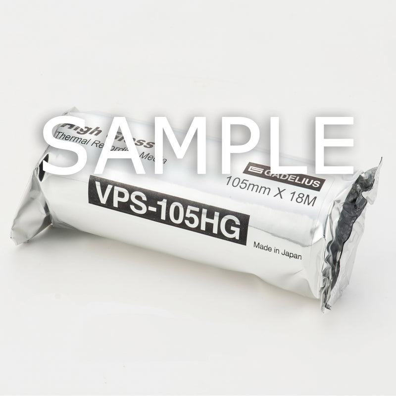 【サンプル】VPS-105HG サーマルプリント用紙 エコー検査用 （光沢あり)